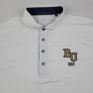 Grayson BU Golf Long Sleeve Polo‎ Shirt Mens XL Stretch Pima Cotton Blend White